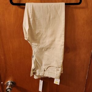 White wide bottom jeans